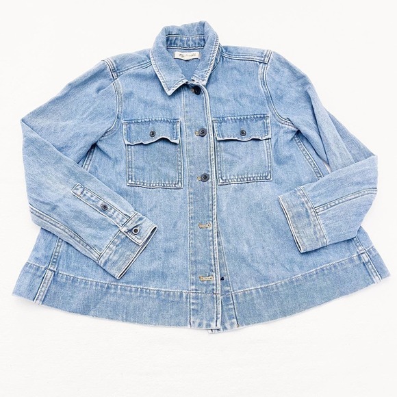 Madewell Chambray Denim Button Down Shirt SZ XS - Picture 2 of 7